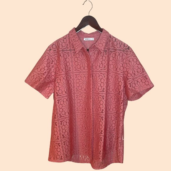 2 for $40 KotonPlus lace button up - Picture 1 of 3